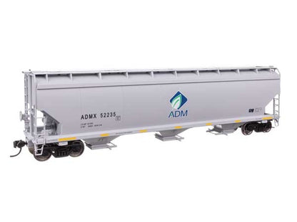 WalthersMainline 60' NSC 5150 3-Bay Covered Hopper (910-7738) | Archer-Daniels-Midland ADM #52285 | HO Scale