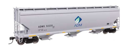 WalthersMainline 60' NSC 5150 3-Bay Covered Hopper (910-7738) | Archer-Daniels-Midland ADM #52285 | HO Scale