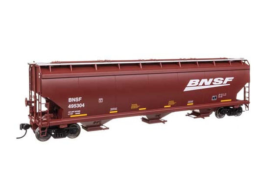 WalthersMainline 60' NSC 5150 3-Bay Covered Hopper (910-7740) | BNSF #495277 | HO Scale