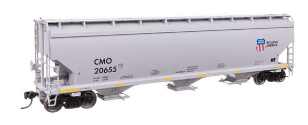 WalthersMainline 60' NSC 5150 3-Bay Covered Hopper (910-7747) | Union Pacific #20643 | HO Scale