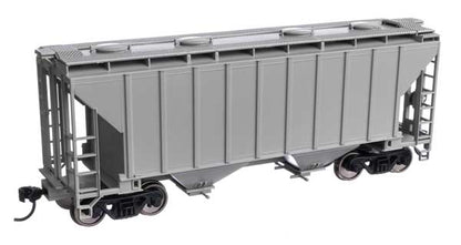WalthersMainline (910-8500) | 37' 2980 Cubic-Foot 2-Bay Covered Hopper | Undecorated | HO Scale