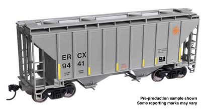 WalthersMainline (910-8509) | 37' 2980 Cubic-Foot 2-Bay Covered Hopper | ERCX #9493 | HO Scale