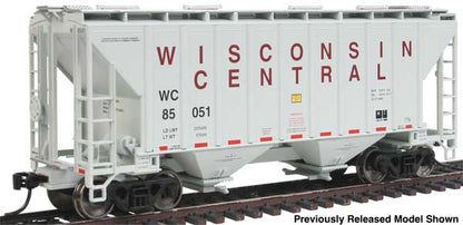 WalthersMainline (910-8518) | 37' 2980 Cubic-Foot 2-Bay Covered Hopper | Wisconsin Central #84736 | HO Scale