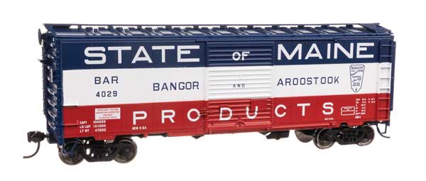 WalthersMainline 40' ACF Welded Boxcar w/ 8' Youngstown Door - Bangor & Aroostook #4292 - HO Scale