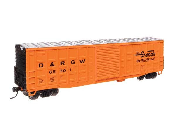 WalthersMainline | 50' Waffle Side Boxcar | Denver & Rio Grande Western(TM) #65301 | Youngstown Door | HO Scale