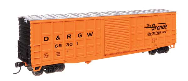 WalthersMainline | 50' Waffle Side Boxcar | Denver & Rio Grande Western(TM) #65301 | Youngstown Door | HO Scale