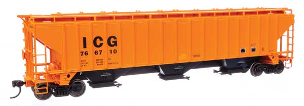 WalthersMainline 57' Trinity 4750 3-Bay Covered Hopper - Illinois Central Gulf #766764 - HO Scale