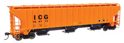 WalthersMainline 57' Trinity 4750 3-Bay Covered Hopper - Illinois Central Gulf #766764 - HO Scale