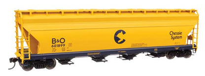 WalthersMainline ACF 5250 4-Bay Centerflow Covered Hopper - Chessie System B&O #601899 - HO Scale