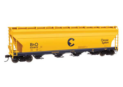 WalthersMainline ACF 5250 4-Bay Centerflow Covered Hopper - Chessie System B&O #601899 - HO Scale