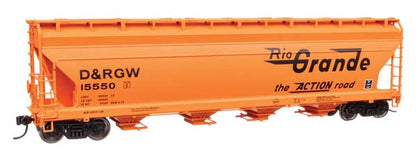 WalthersMainline ACF 5250 4-Bay Centerflow Covered Hopper - Denver & Rio Grande Western(TM) D&RGW #15590 - HO Scale
