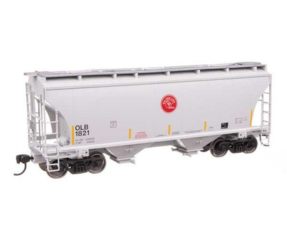 WalthersMainline 39' Trinity 3281 2-Bay Covered Hopper (910-49324) | Omaha, Lincoln and Beatrice Rwy #1821 | HO Scale