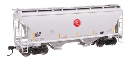 WalthersMainline 39' Trinity 3281 2-Bay Covered Hopper (910-49324) | Omaha, Lincoln and Beatrice Rwy #1821 | HO Scale