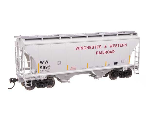 WalthersMainline 39' Trinity 3281 2-Bay Covered Hopper (910-49332) | Winchester & Western #9693 | HO Scale