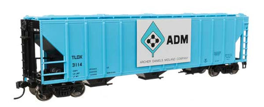 WalthersMainline 50' Pullman-Standard PS2-CD 4427 3-Bay Covered Hopper - Archer Daniels Midland ADM #3114 - HO Scale