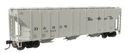 WalthersMainline 50' Pullman-Standard PS2-CD 4427 3-Bay Covered Hopper - Denver & Rio Grande Western DRGW #15006 - HO Scale