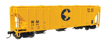 WalthersMainline 50' Pullman-Standard PS2-CD 4427 3-Bay Covered Hopper - Western Maryland #4668 - HO Scale