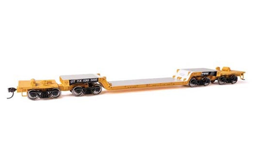WalthersMainline 81' 8-Axle Depressed Center Flatcar (910-50237) | TTX QTTX #130556 | HO Scale