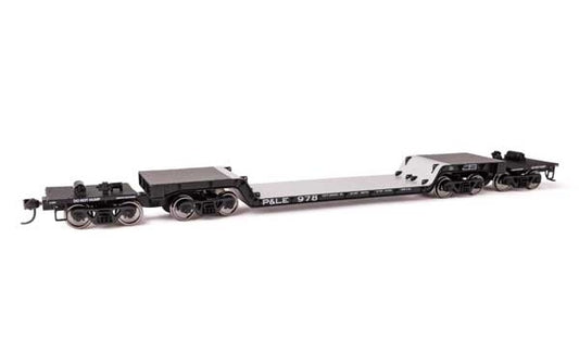 WalthersMainline 81' 8-Axle Depressed Center Flatcar (910-50241) | Pittsburgh & Lake Erie #978 | HO Scale