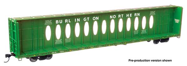 WalthersMainline (910-50732) | 72' Centerbeam Flatcar w/ Opera Windows | Burlington Northern #624414 | HO Scale [PRE-ORDER]