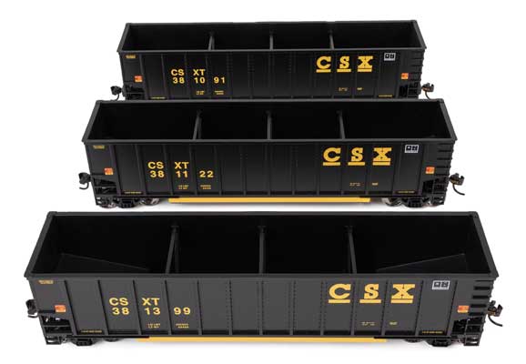 WalthersMainline (910-55911) | 50' Bethgon Coalporter Gondola | 3 Pack | CSX #381091, 381122, 381399 | HO Scale [PRE-ORDER]