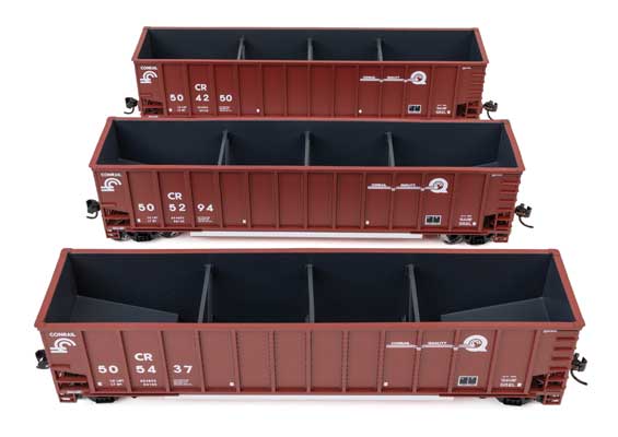 WalthersMainline (910-55915) | 50' Bethgon Coalporter Gondola | 3 Pack | Conrail #504250, 505294, 505437 | HO Scale [PRE-ORDER]
