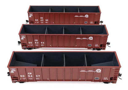 WalthersMainline (910-55915) | 50' Bethgon Coalporter Gondola | 3 Pack | Conrail #504250, 505294, 505437 | HO Scale [PRE-ORDER]