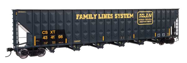 WalthersProto (910-56376) | 73' Greenville 7,000 Cu Ft Wood Chip Hopper | CSX #434153 | Patched Family Lines SCL/FLS | HO Scale [PRE-ORDER]