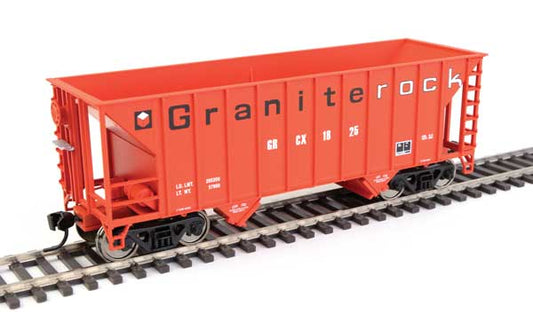 WalthersMainline 34' 100-Ton 2-Bay Hopper, Granite Rock GRCX #1825, Ready to Run, HO Scale