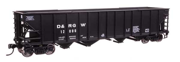 WalthersMainline 50' 100-Ton 4-Bay Hopper - Denver & Rio Grande Western(TM) #12000 - HO Scale