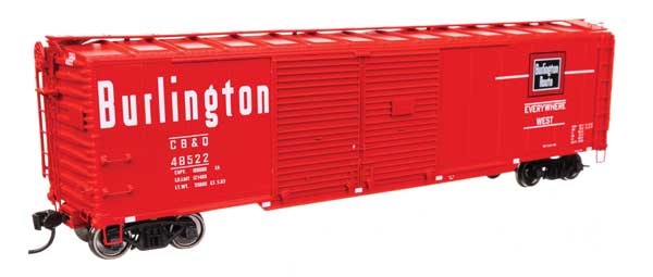 WalthersProto 50' AAR Double-Door Boxcar - Chicago, Burlington & Quincy CB&Q #48522 - HO Scale
