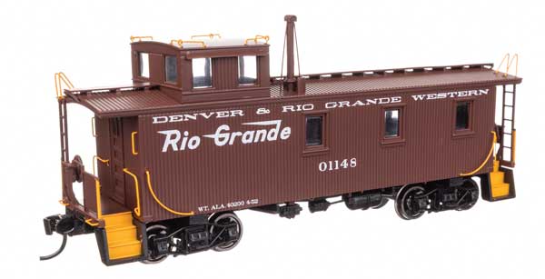 WalthersProto 30' GTW Style Wood Caboose with Offset Coupola - Denver & Rio Grande Western(TM) D&RGW #01148 - HO Scale