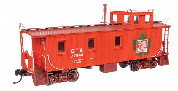 WalthersProto 30' GTW Style Wood Caboose with Offset Coupola - Grand Trunk Western (Early) #77946 - HO Scale