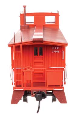 WalthersProto 30' GTW Style Wood Caboose with Offset Coupola - Grand Trunk Western (Early) #77946 - HO Scale