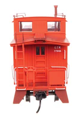 WalthersProto 30' GTW Style Wood Caboose with Offset Coupola - Grand Trunk Western (Early) #77946 - HO Scale