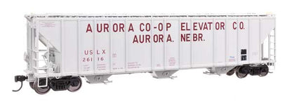 WalthersProto 920-106179 • 55' Evans 4780 Covered Hopper • Aurora Coop USLX #26120 • HO Scale