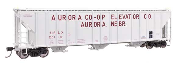 WalthersProto 920-106179 • 55' Evans 4780 Covered Hopper • Aurora Coop USLX #26120 • HO Scale