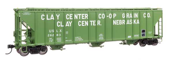 WalthersProto 920-106182 • 55' Evans 4780 Covered Hopper • Clay Center USLX #26283 • HO Scale