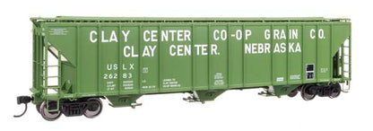 WalthersProto 920-106182 • 55' Evans 4780 Covered Hopper • Clay Center USLX #26283 • HO Scale