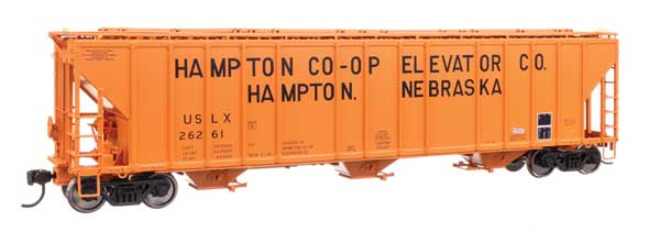 WalthersProto 920-106194 • 55' Evans 4780 Covered Hopper • Hampton Co-op #26261 • HO Scale