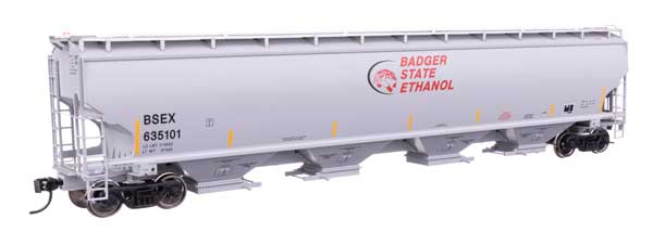 WalthersProto 67' Trinity 6351 4-Bay Covered Hopper | Badger State Ethanol BSEX #635115 | HO Scale