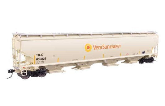 WalthersProto 67' Trinity 6351 4-Bay Covered Hopper | Vera Sun Energy TILX #639758 | HO Scale