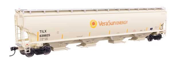 WalthersProto 67' Trinity 6351 4-Bay Covered Hopper | Vera Sun Energy TILX #639834 | HO Scale