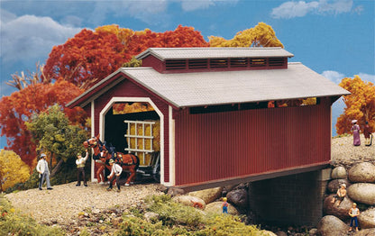 Walthers Cornerstone 933-3652 • Willow Glen Covered Bridge • Kit • HO Scale