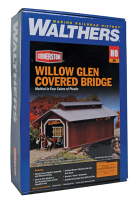 Walthers Cornerstone 933-3652 • Willow Glen Covered Bridge • Kit • HO Scale