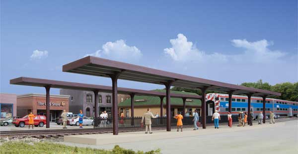Walthers Cornerstone Suburban Station Platforms - Kit - Pkg of 4 - HO Scale