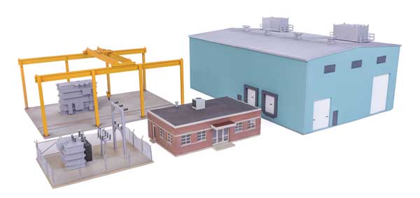 Walthers Cornerstone - Transformer Factory - Kit - HO Scale