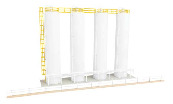 Walthers Cornerstone Plastic Pellet Plant | Kit | HO Scale