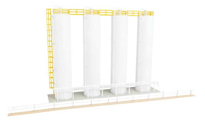 Walthers Cornerstone Plastic Pellet Plant | Kit | HO Scale