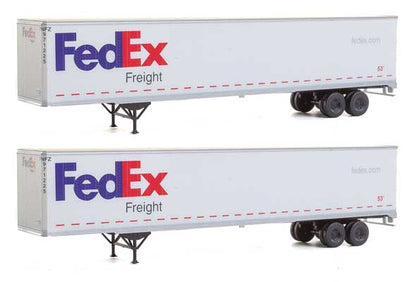 Walthers Scenemaster 949-2452 • 53' Stoughton Trailer 2-Pack • Fedex • HO Scale